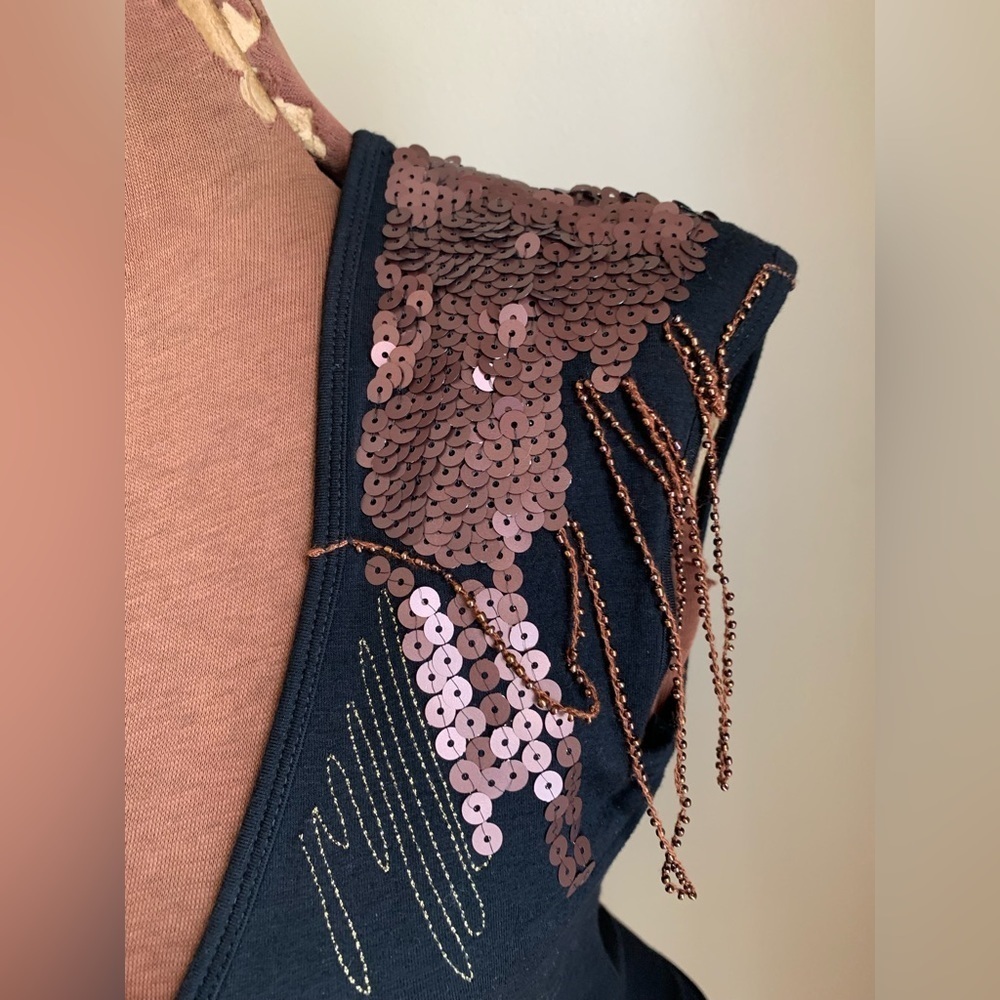 Alythea little black dress, sequins and fringe dress festival - Picture 2 of 10